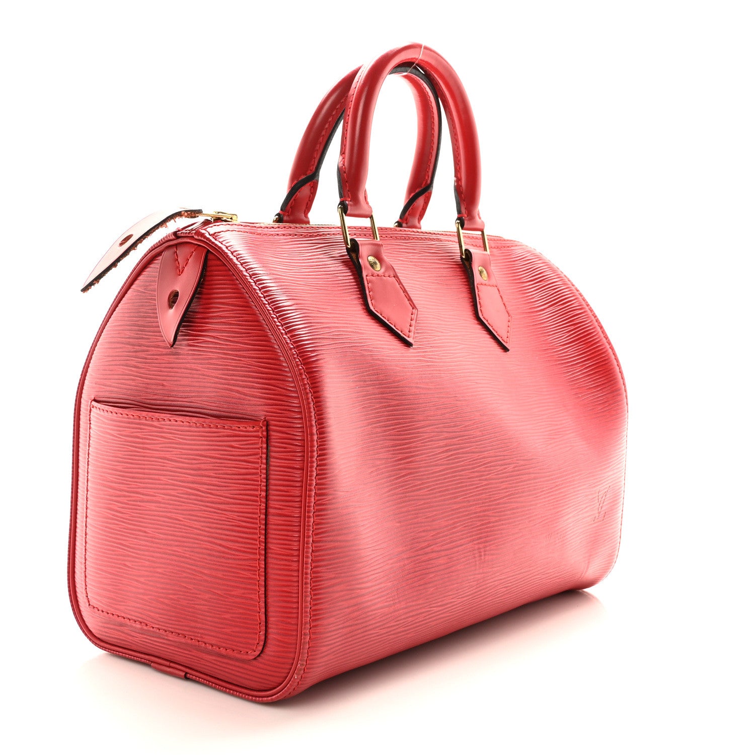 Louis Vuitton Epi Speedy 25 Castillan Red 3 of 9