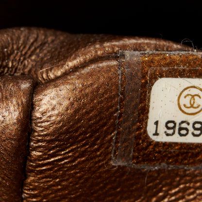 Chanel Metallic Glazed Calfskin 2.55 Reissue 224 Flap Brown 7 of 11