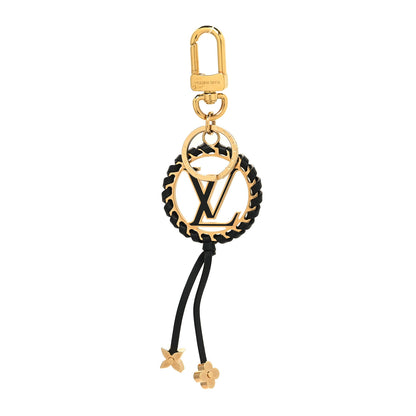 Louis Vuitton Metal Lambskin Enamel Very Bag Charm Key Holder Black 1 of 5