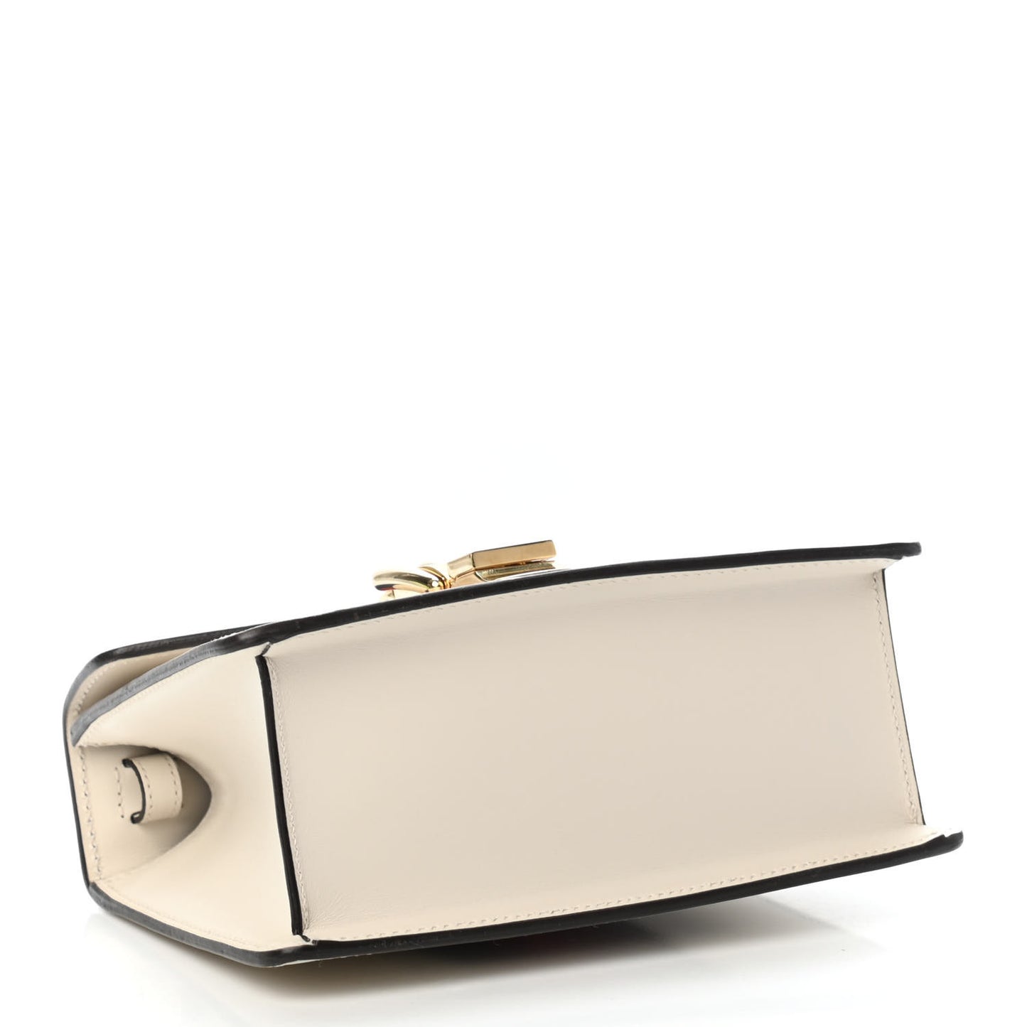 Calfskin Mini Sylvie Top Handle Bag White