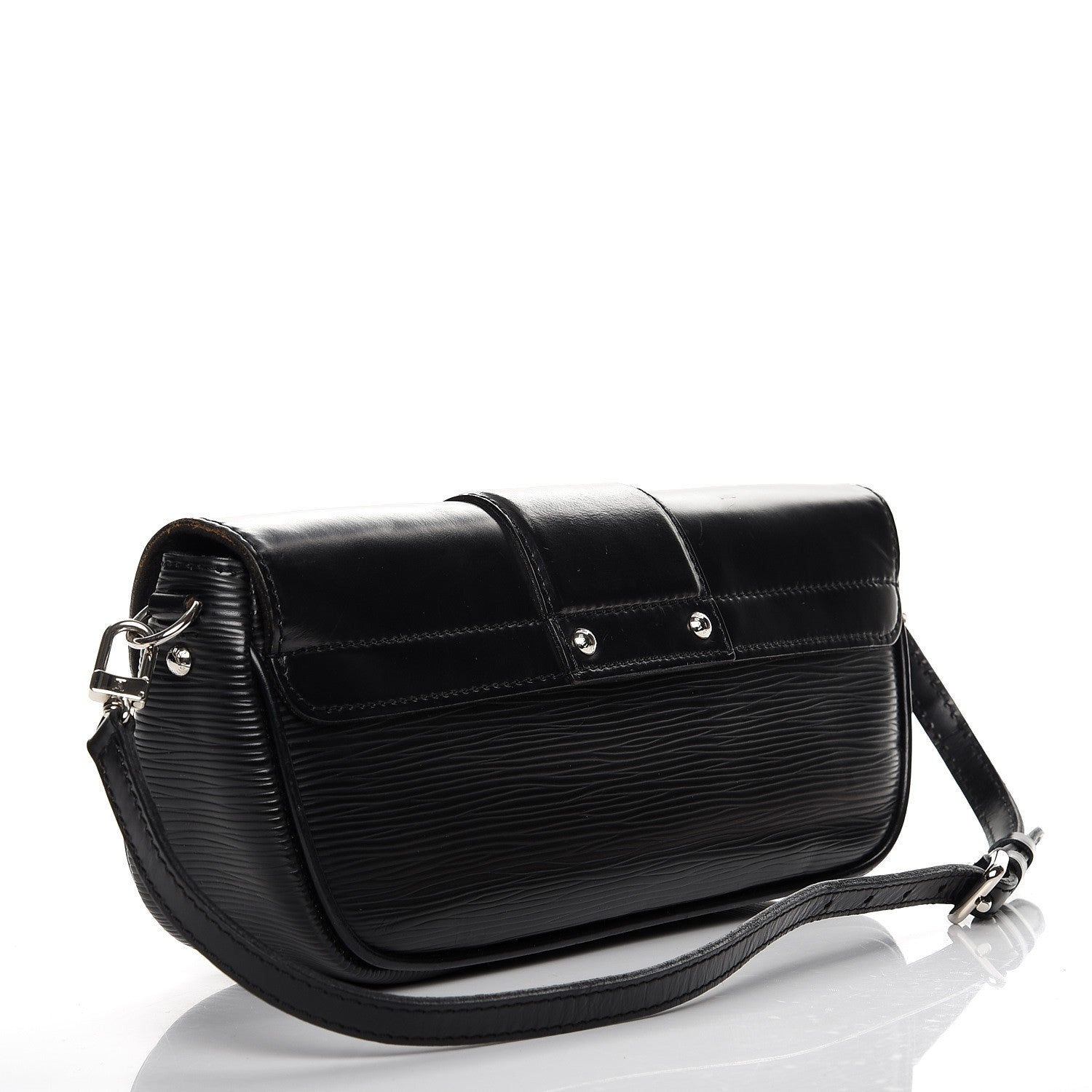 Louis Vuitton Epi Montaigne Clutch Black 3 of 7