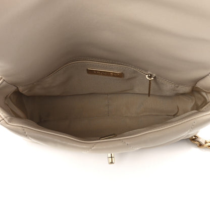 Chanel Lambskin Quilted Medium Chanel 19 Flap Light Beige 5 of 12