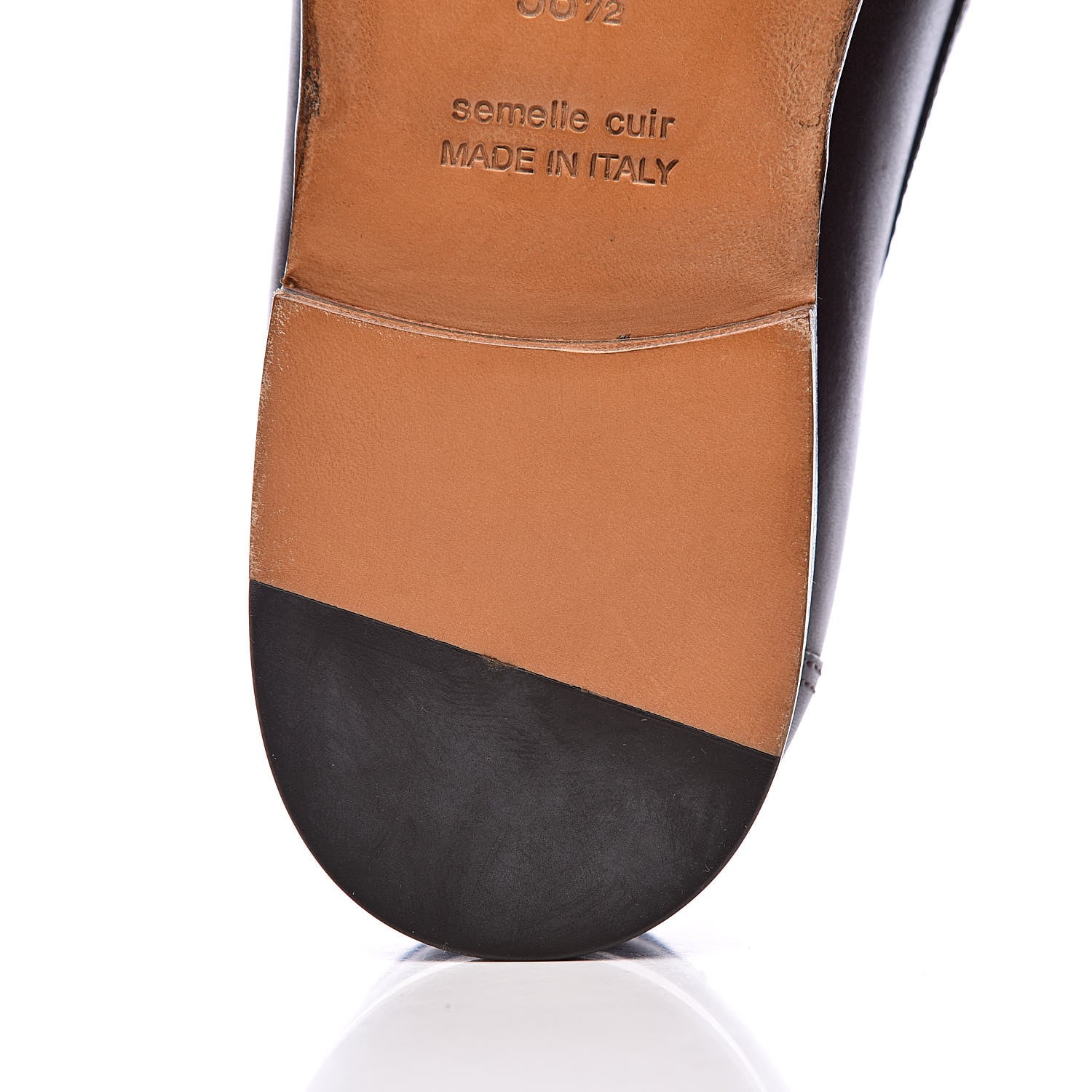 Hermes Calfskin Epsom Womens Kennedy Loafers 38.5 Tabac Bleu Atoll 13 of 15