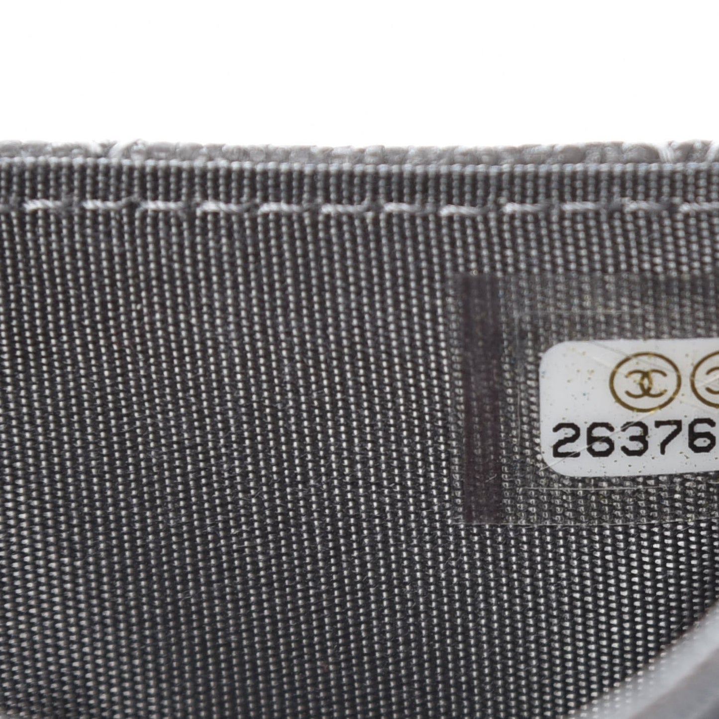 Caviar Quilted Boy Flap Card Holder Grey