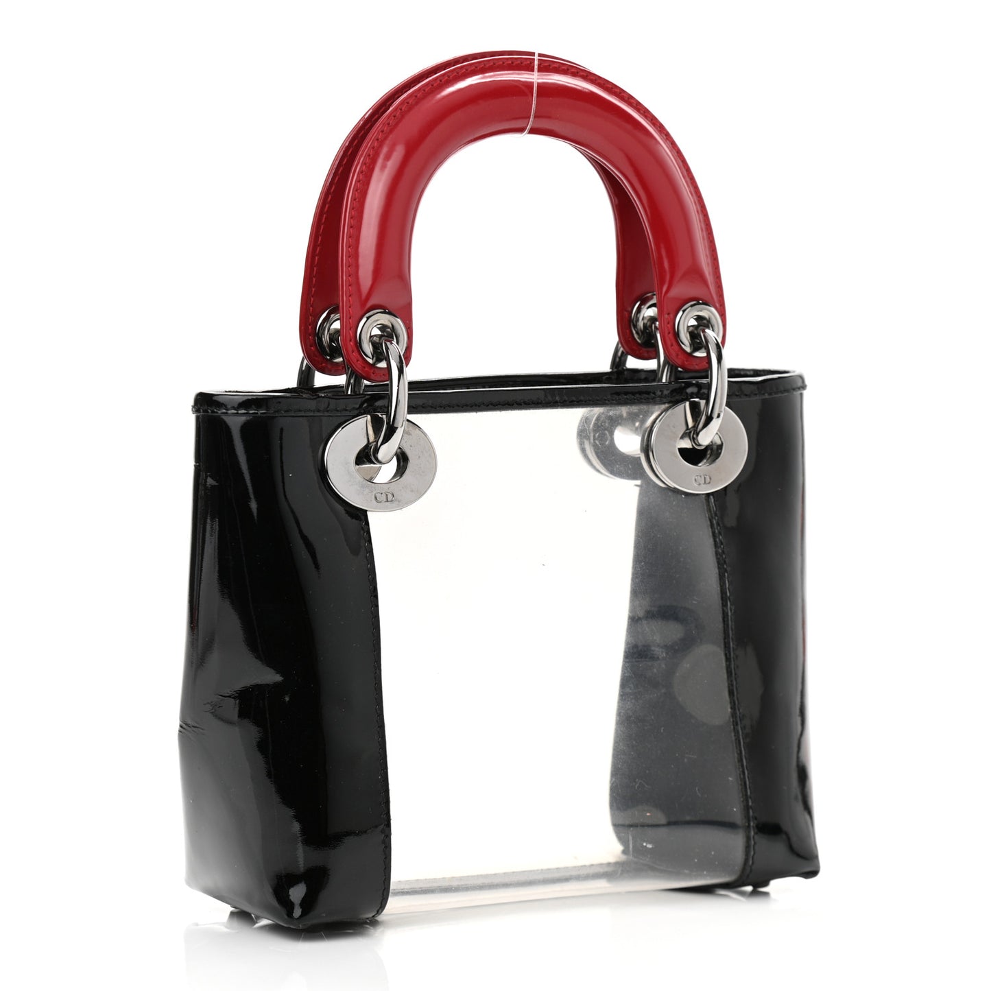 Patent PVC Mini Lady Dior Black Red