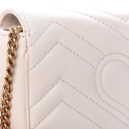 Gucci Calfskin Matelasse Super Mini GG Marmont Shoulder Bag White 13 of 13