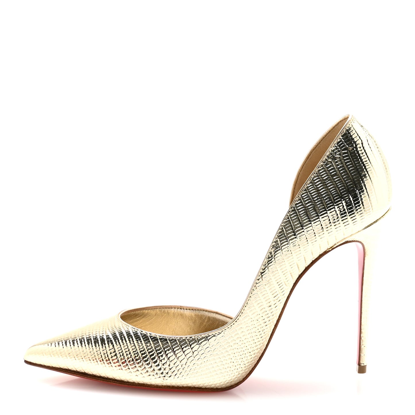 Metallic Calfskin Lizzy Iriza 100 Pumps 38.5 Gold