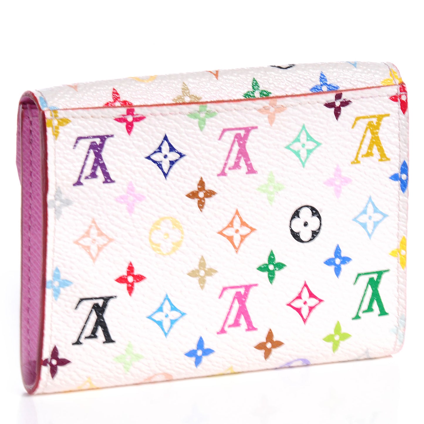 Monogram Multicolor Business Card Holder White