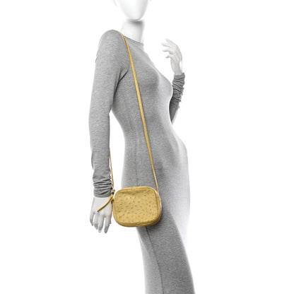 The Row Ostrich Lizard Mini Twin Crossbody Bag Yellow 2 of 15