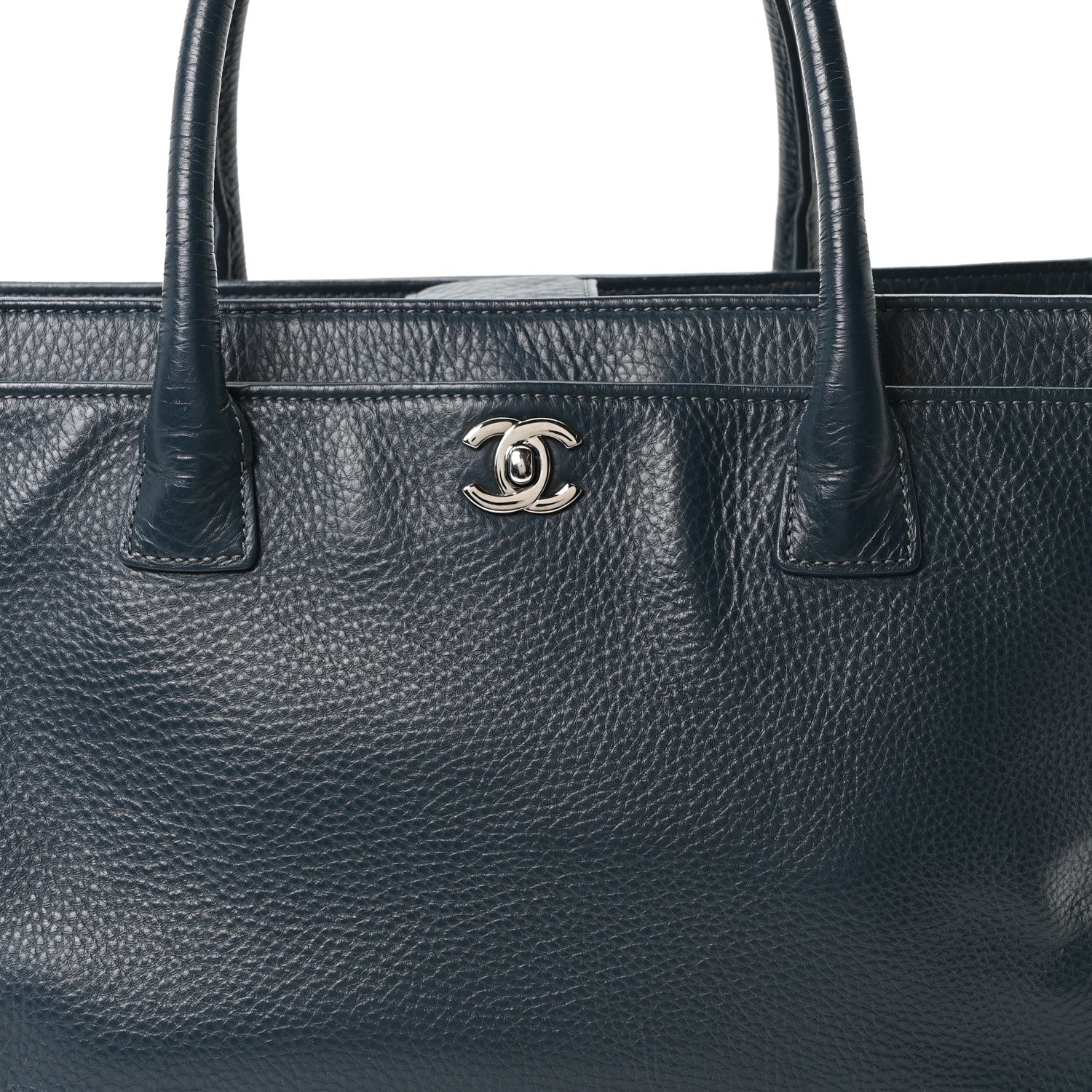 Chanel Calfskin Cerf Executive Shopper Tote Blue 8 of 10