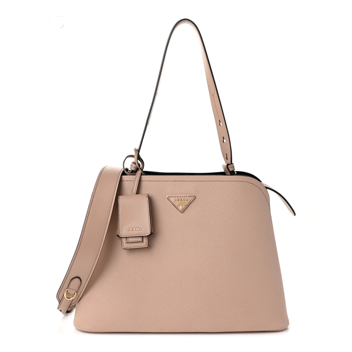 Saffiano Cuir Matinee Tote Cipria Black