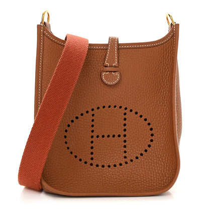 Hermes Taurillon Clemence Amazone Evelyne TPM Gold Cuivre 1 of 10