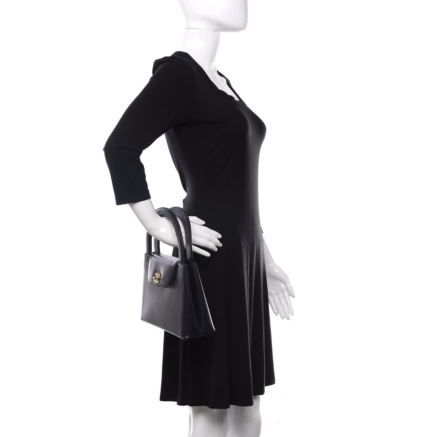 Chanel Lambskin Small Kelly Flap Bag Navy Blue 2 of 10