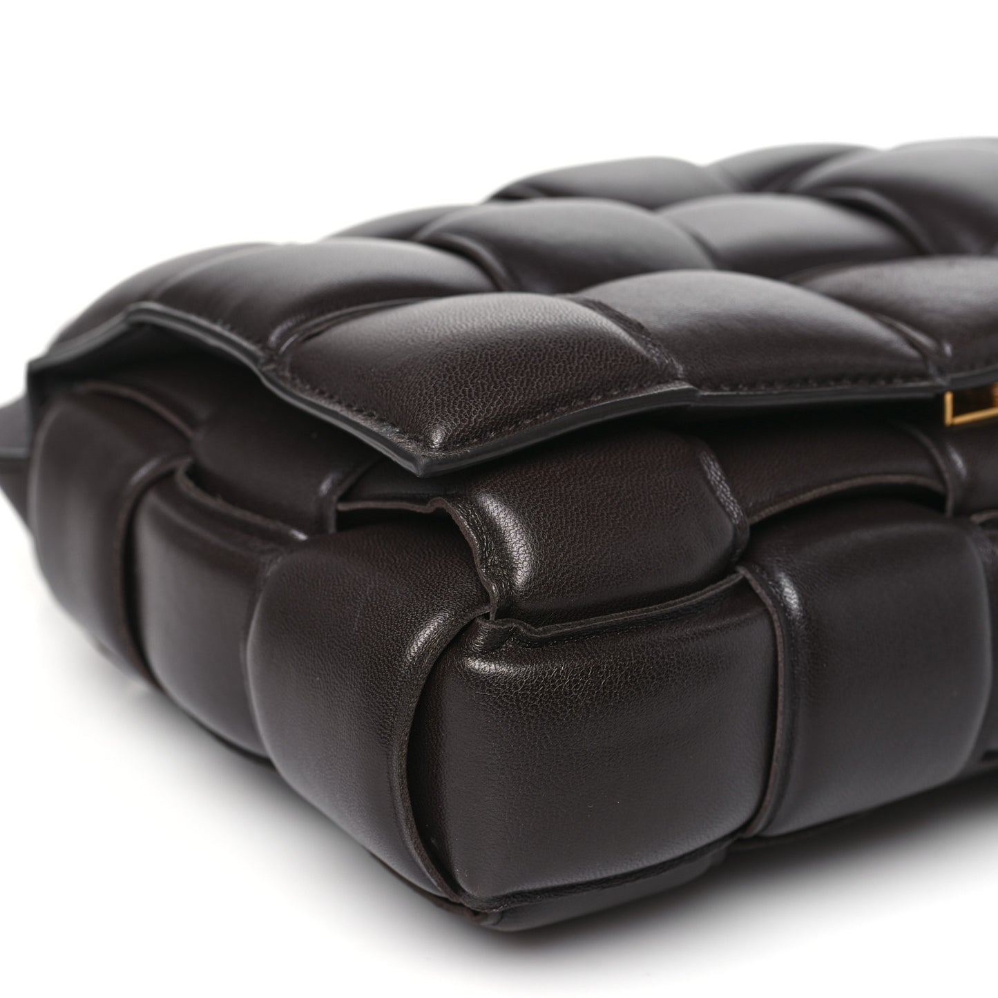 Nappa Maxi Intreccio Padded Cassette Crossbody Bag Fondant