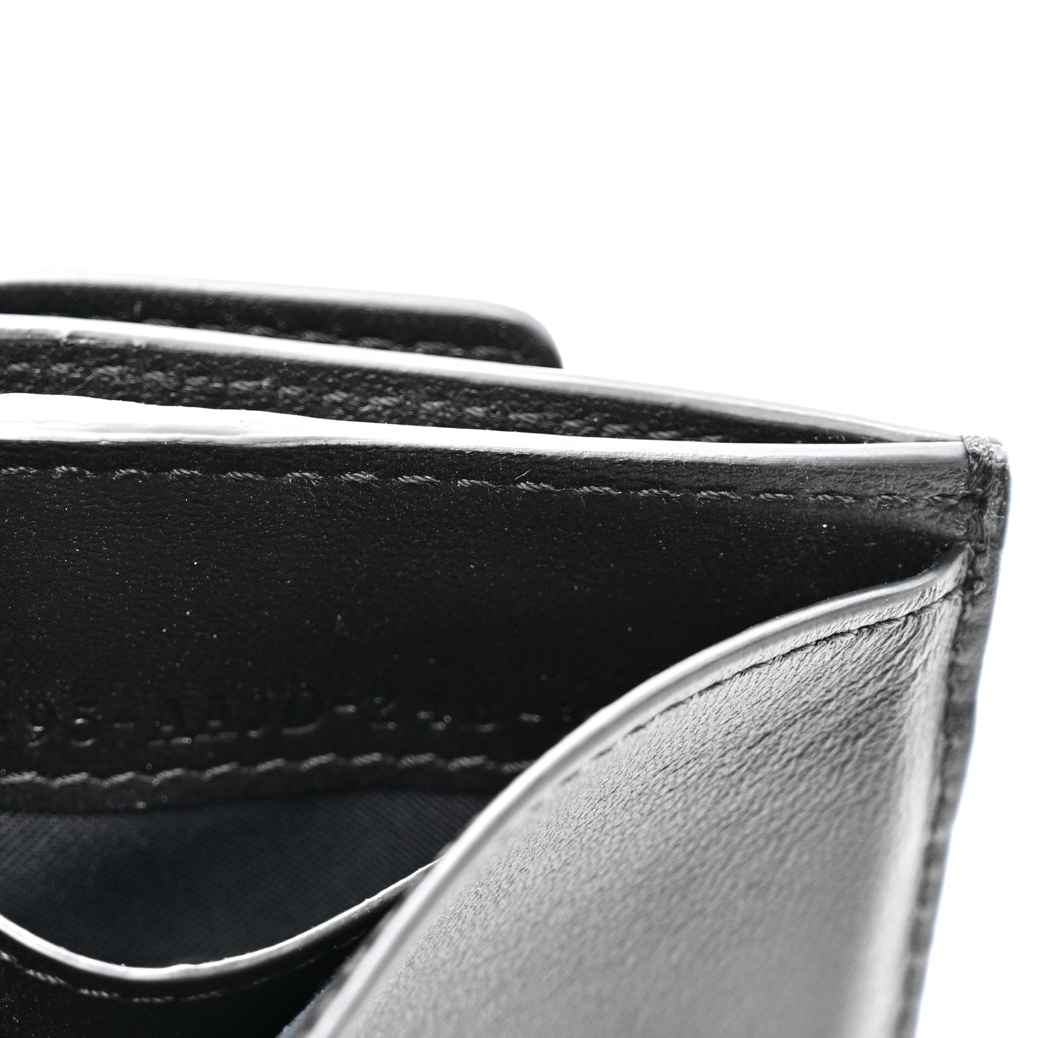 Fendi Nappa Matisse FF Diagonal Embossed Micro Tri-Fold Wallet Black 8 of 9