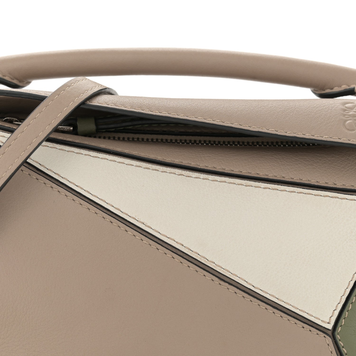 Loewe Calfskin Mini Puzzle Bag Sand Avocado Green 8 of 16