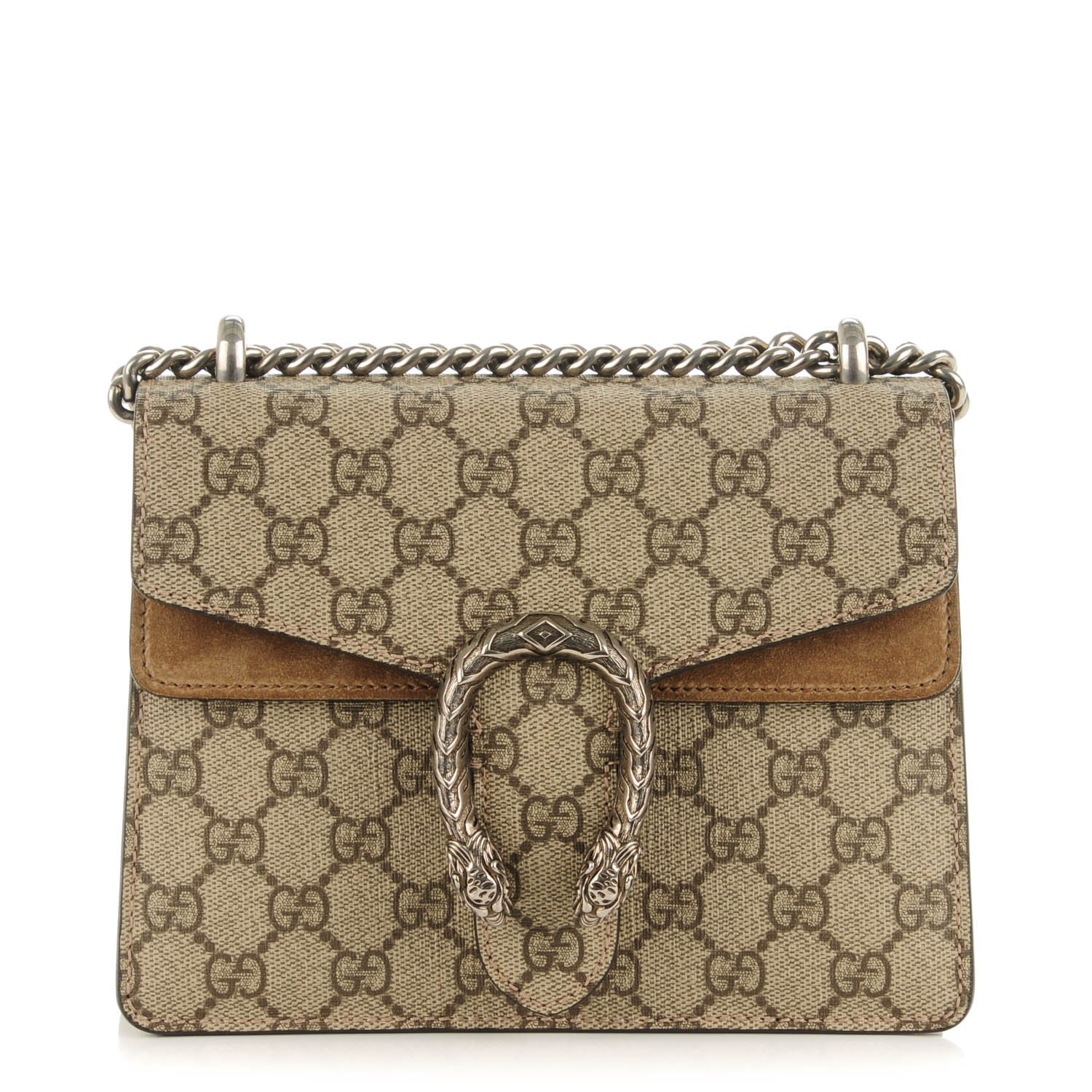 Gucci GG Supreme Monogram Mini Dionysus Shoulder Bag Taupe 1 of 7
