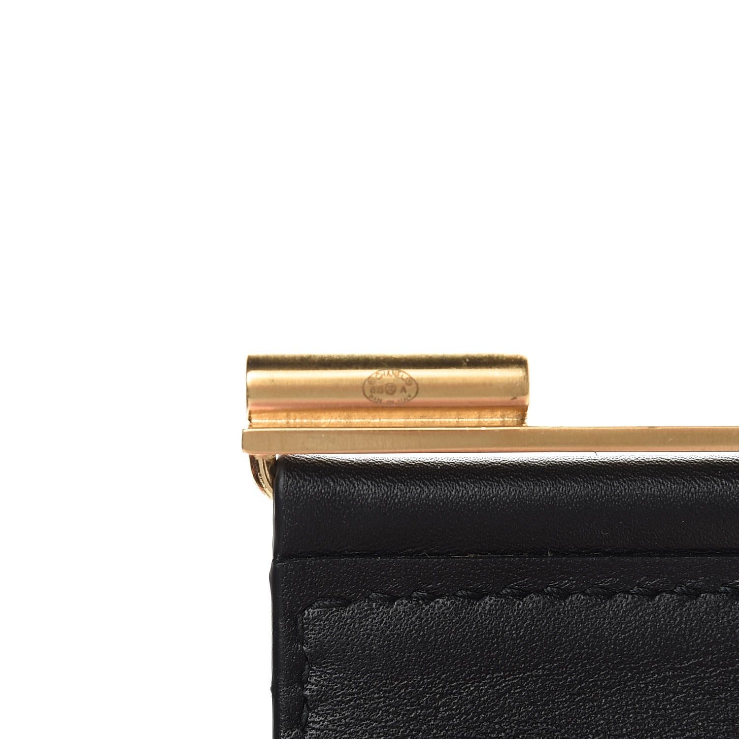 Chanel Calfskin CC Medallion Wide Cuff Black 5 of 6