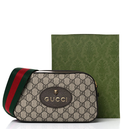 Gucci GG Supreme Monogram Web Neo Vintage Shoulder Bag Beige New Acero Crop 11 of 11