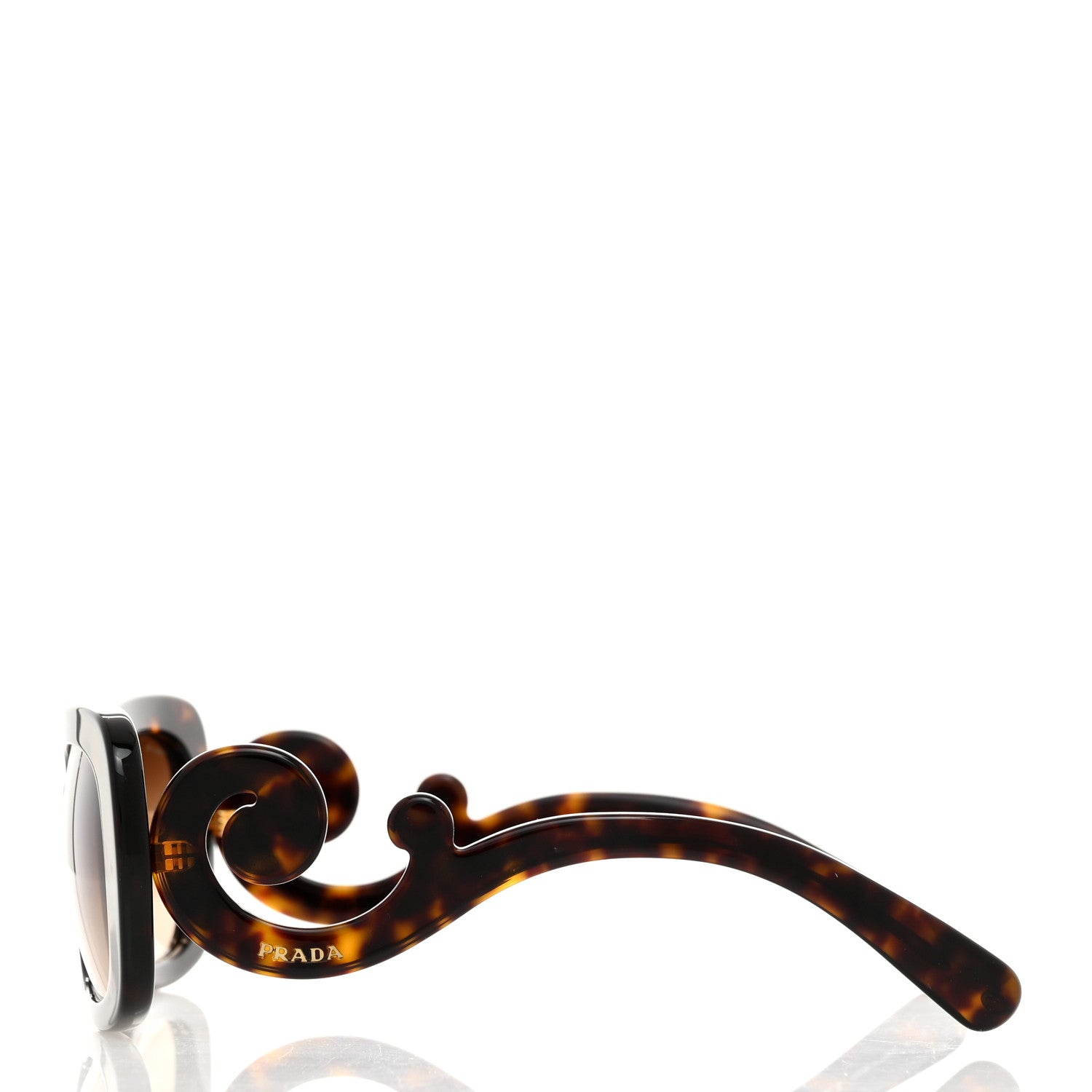 Prada Acetate Baroque Sunglasses SPR 27O Tortoise 3 of 8