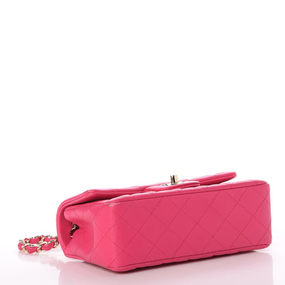Chanel Lambskin Quilted Mini Rectangular Flap Fuchsia 4 of 12