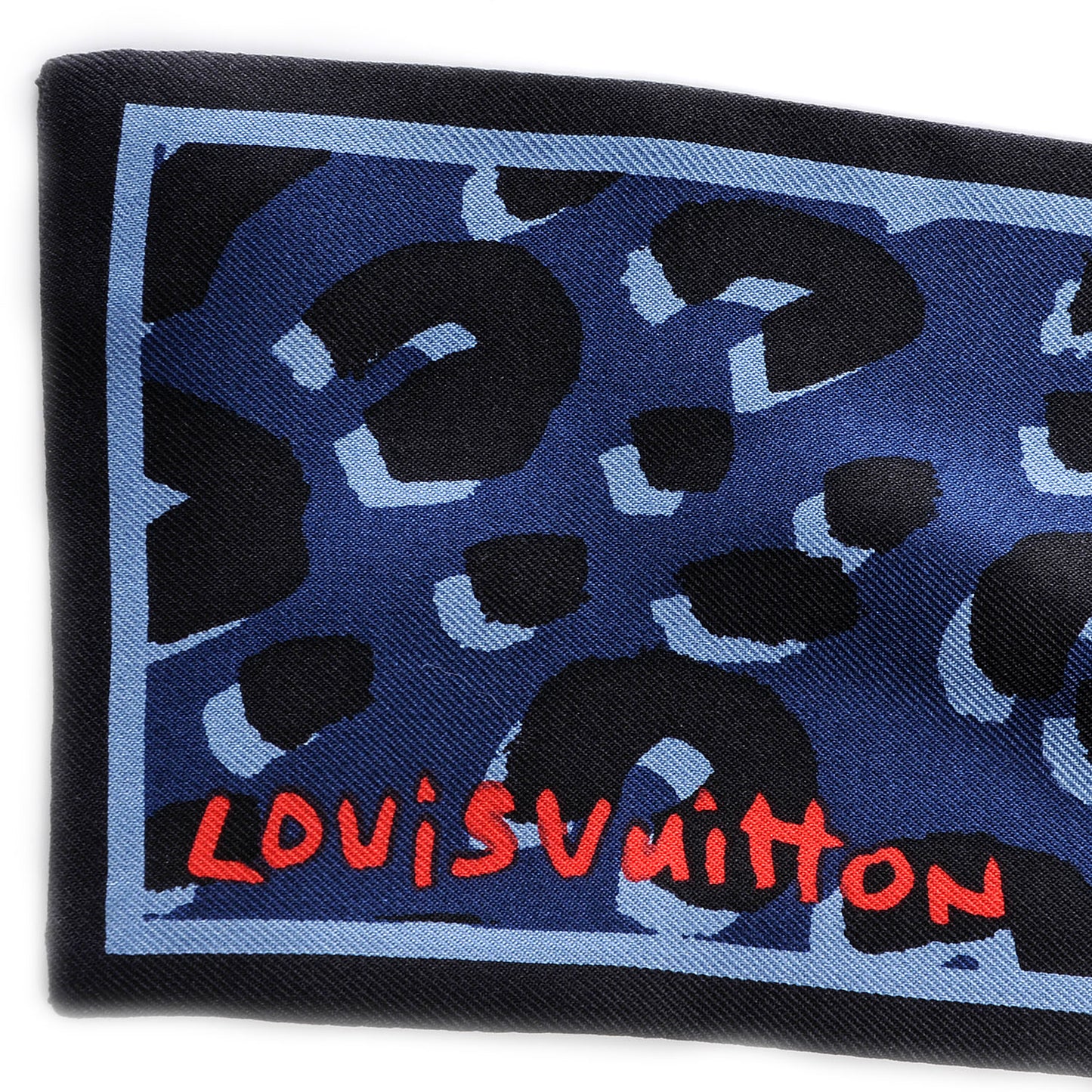 Silk Leopard Bandeau Blue