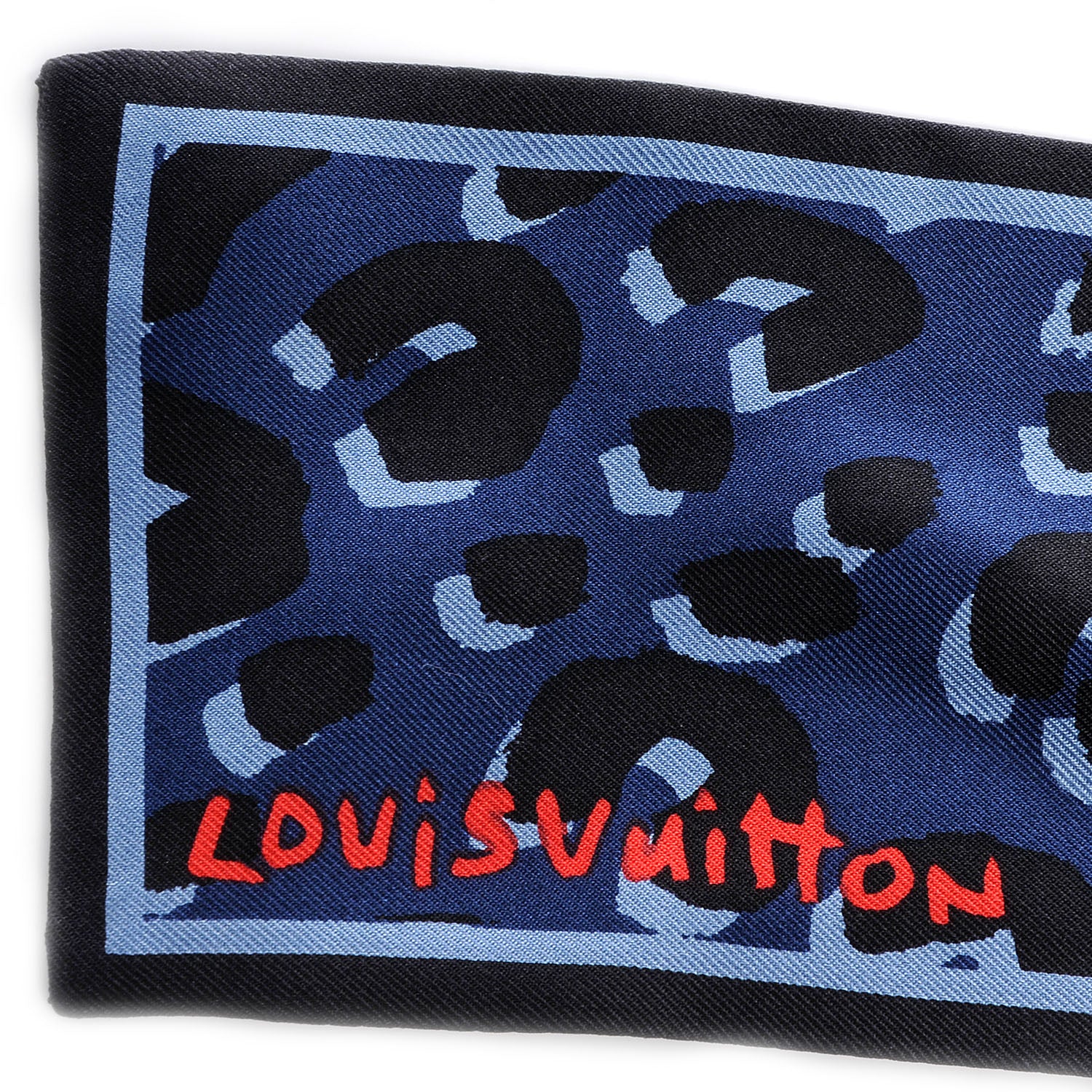 Louis Vuitton Silk Leopard Bandeau Blue 3 of 5