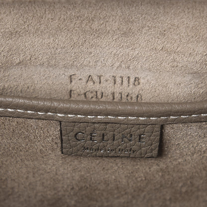 Celine Drummed Calfskin Nano Luggage Souris 9 of 10