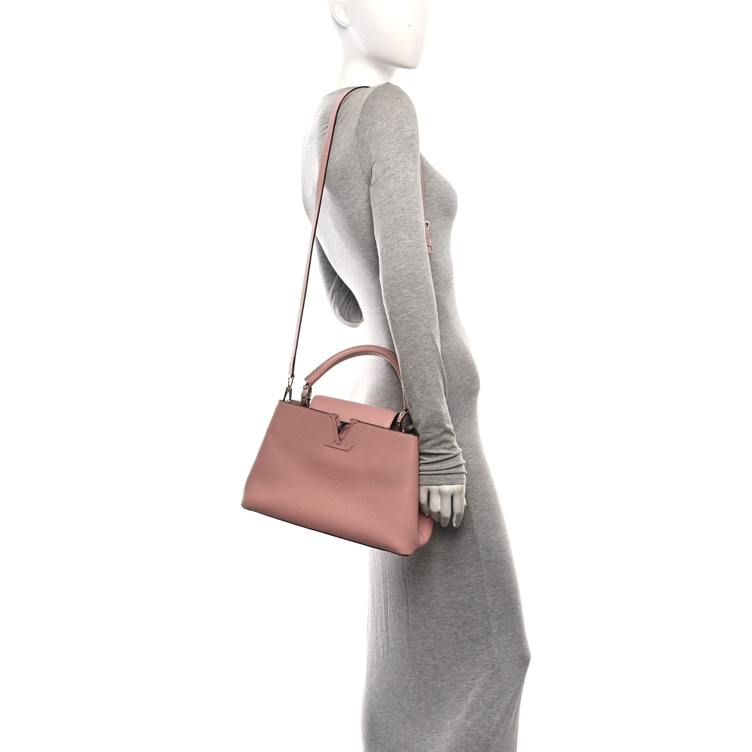 Louis Vuitton Taurillon Capucines PM Magnolia 2 of 13