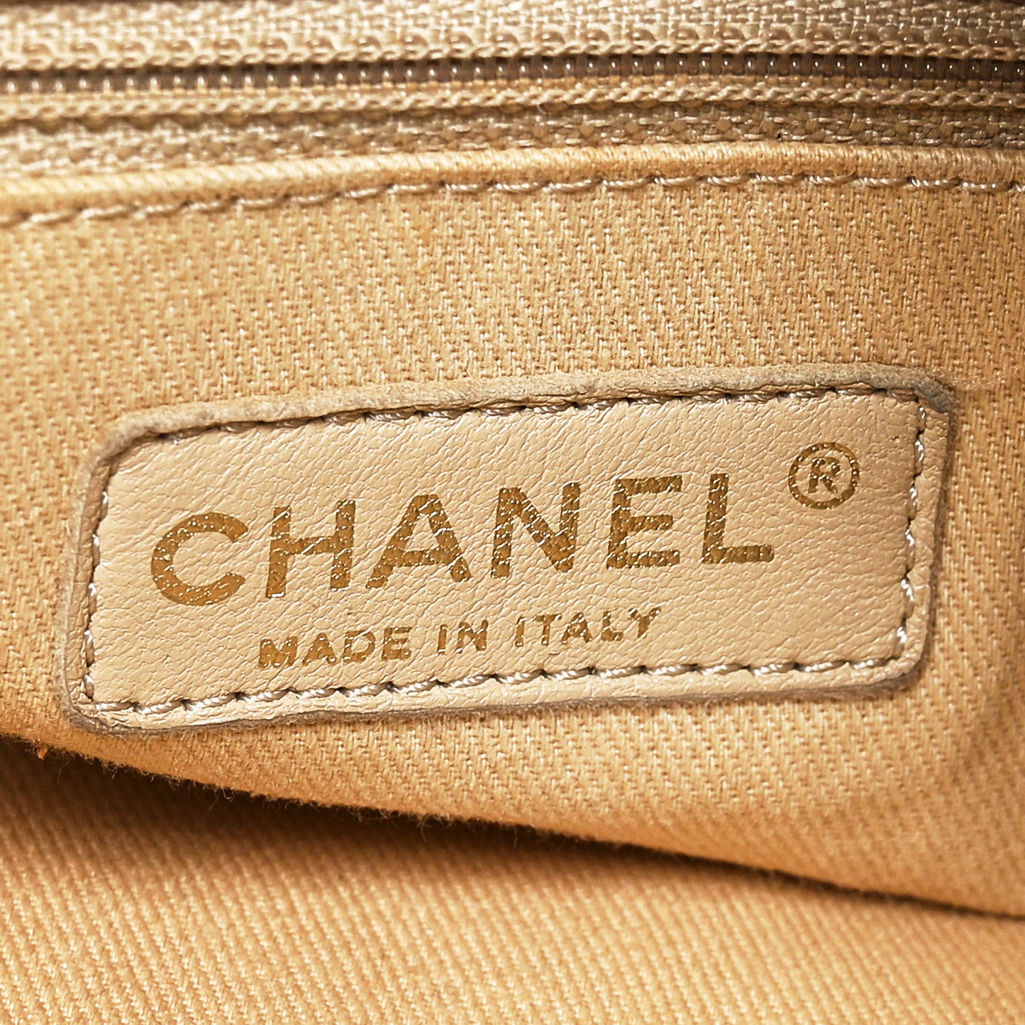 Metallic Calfskin Perforated Up In The Air Tote Light Gold