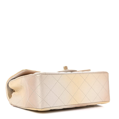 Chanel Metallic Goatskin Quilted Mini Rectangular Flap Gold 4 of 10