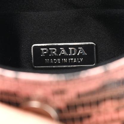Prada Lizard Satin Strap Clutch Petalo 6 of 7