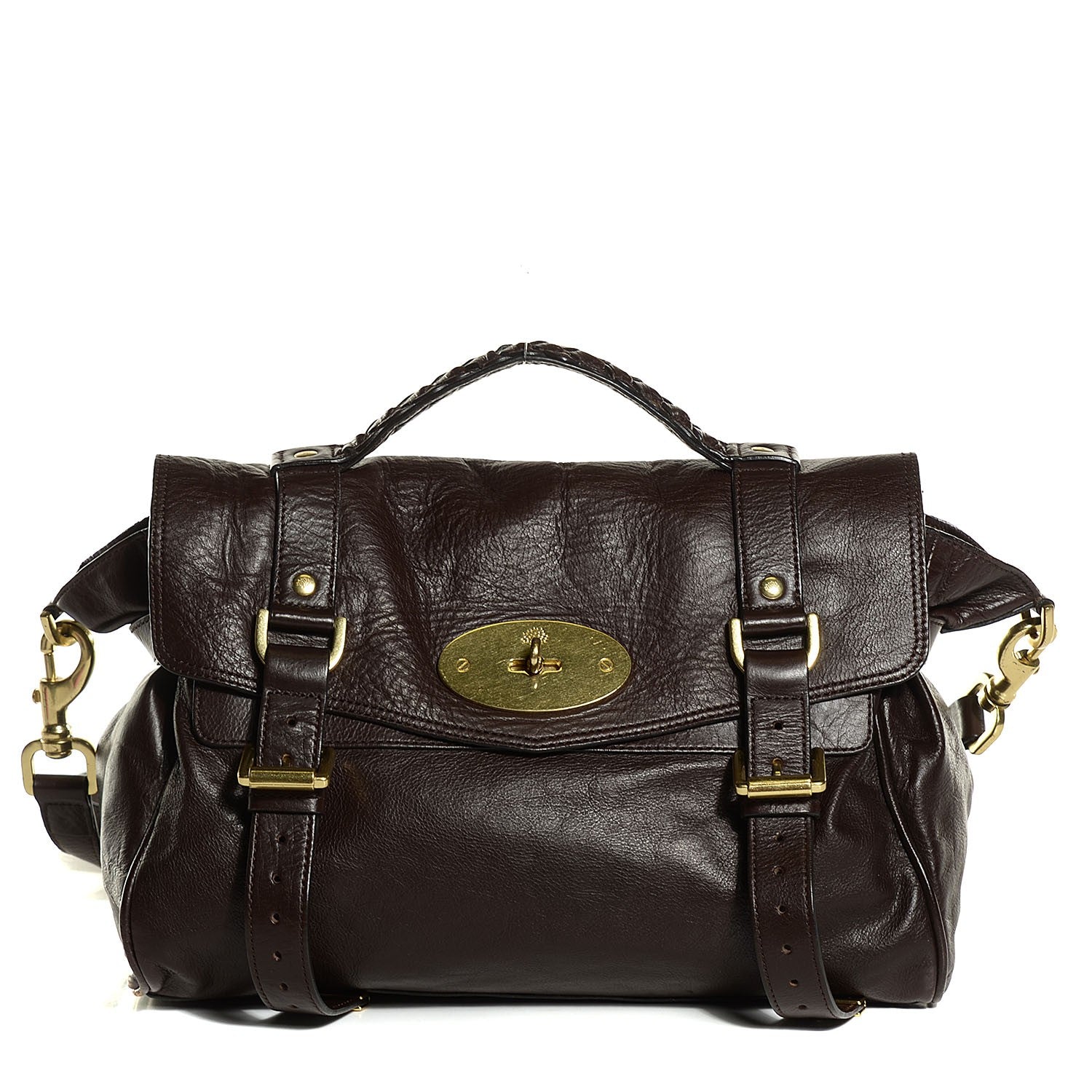 Mulberry Soft Buffalo Leather Medium Alexa Chocolate 1 of 11