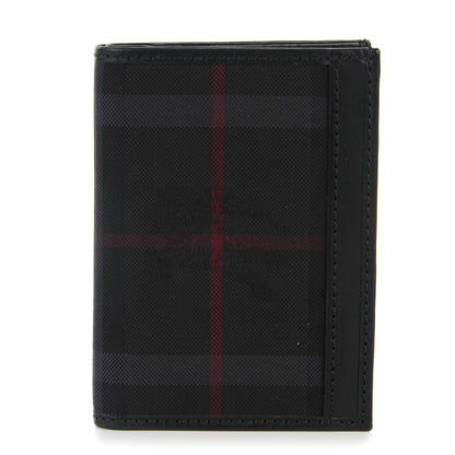 Burberry Horseferry Check Elton Mens Slim Billfold Wallet Charcoal 1 of 8