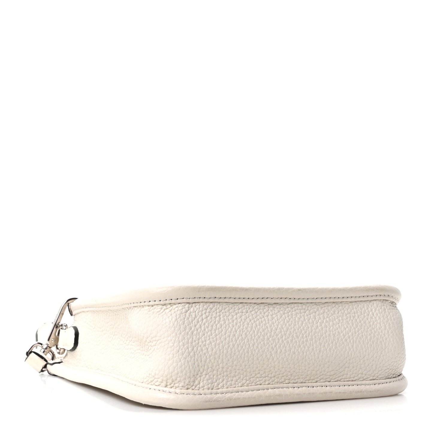 Vitello Daino Soft Mini Hobo Messenger Bag White
