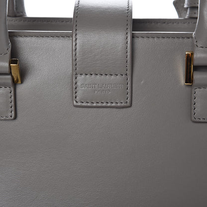 Saint Laurent Calfskin Small Monogram Cabas Fog 7 of 13