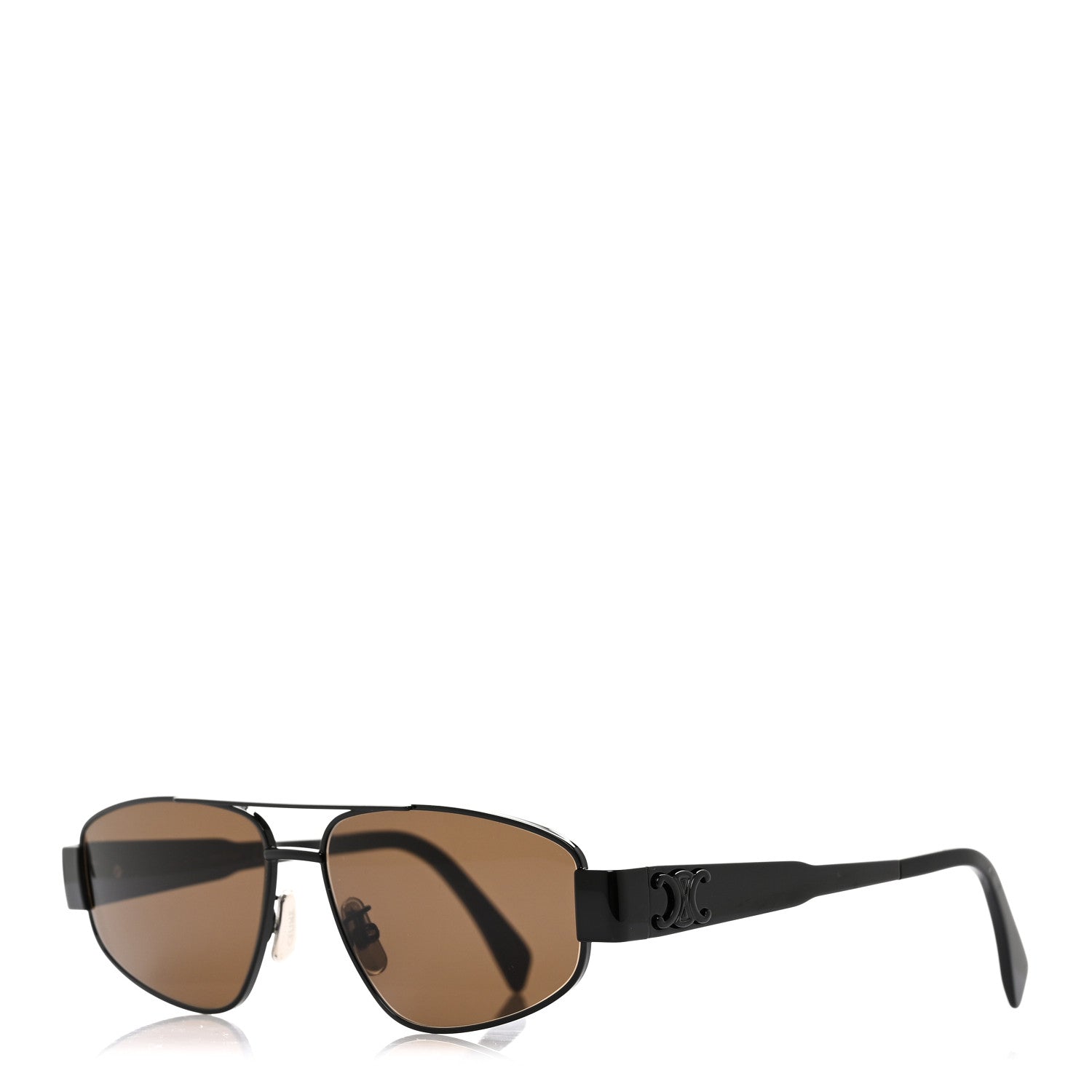 Celine Metal Triomphe 03 Sunglasses CL40281U Black Brown 1 of 6