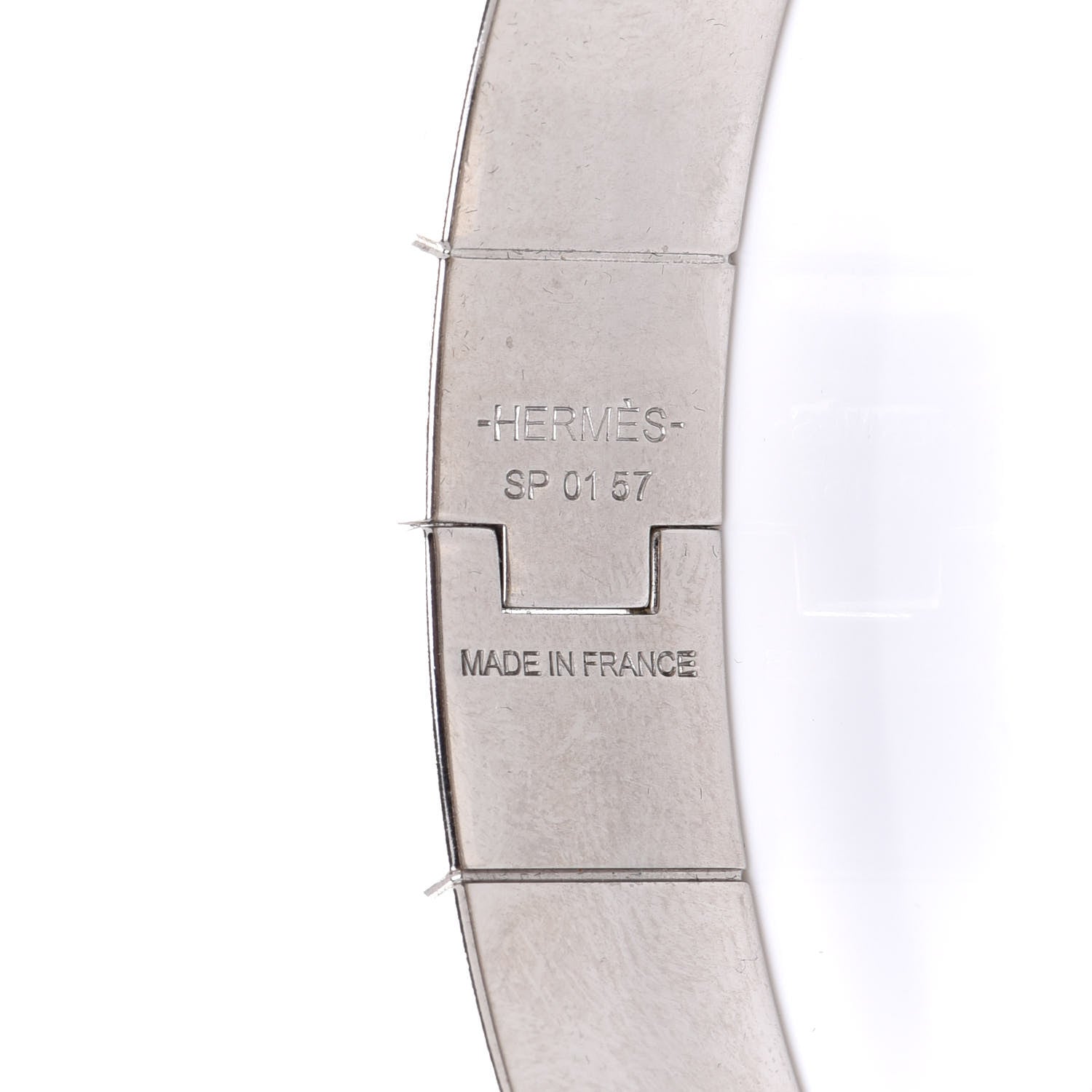 Hermes Enamel Charniere Uni Narrow Hinged Bracelet S Bleu Turquoise 4 of 15