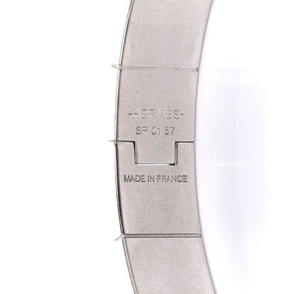 Hermes Enamel Charniere Uni Narrow Hinged Bracelet S Bleu Turquoise 4 of 15