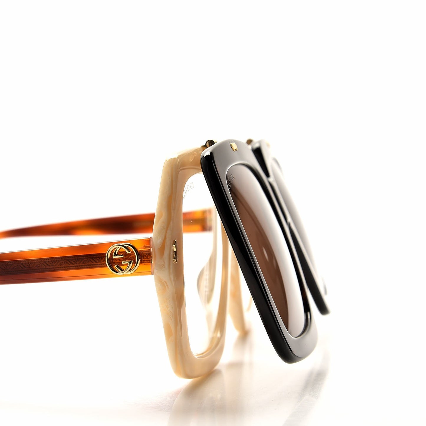 Acetate Oversized Flip Up Sunglasses GG0088S Tortoise