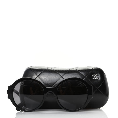 Chanel Acetate Polarized Round Sunglasses 5410 Black 8 of 8