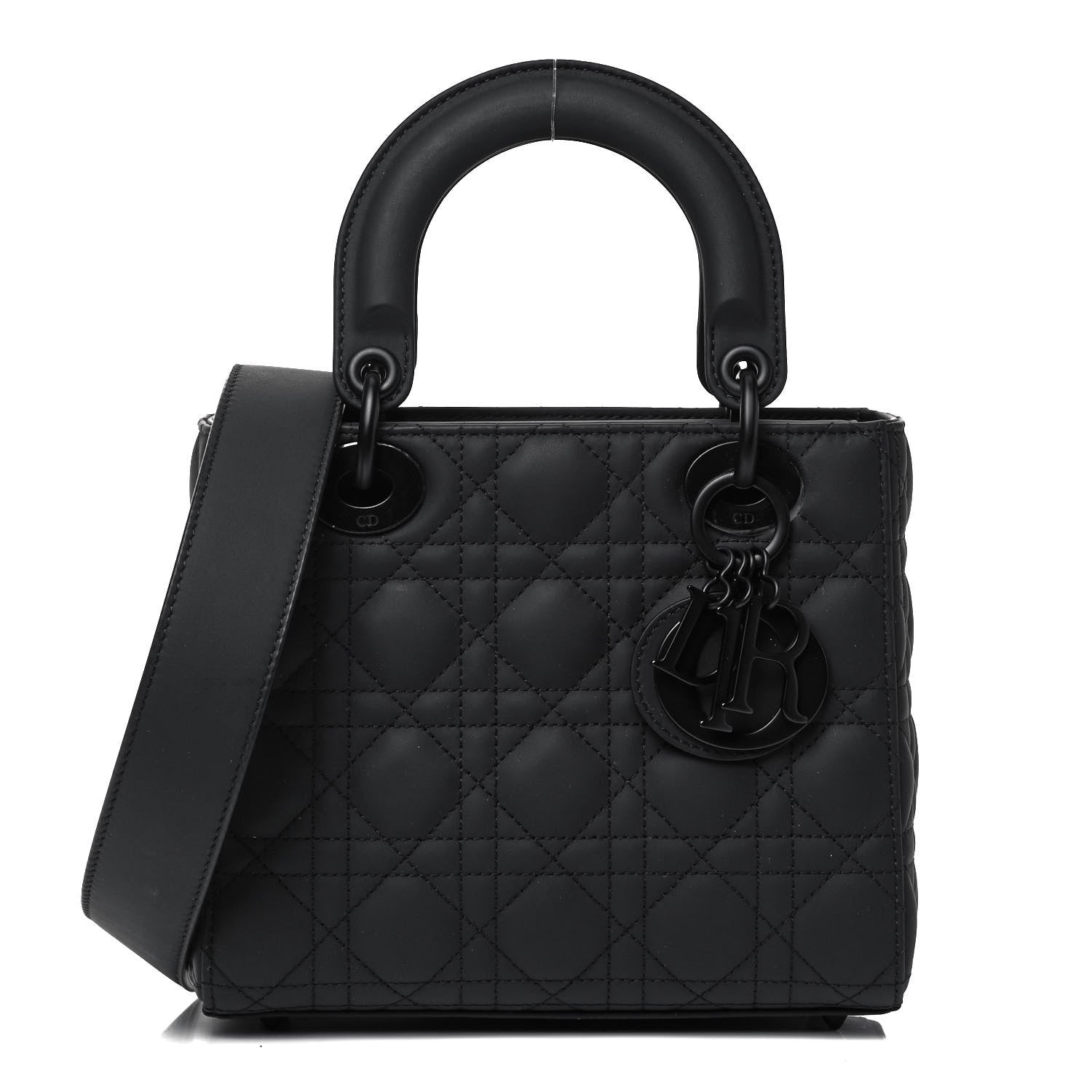 Christian Dior Ultra Matte Calfskin Cannage Small My ABCDior Lady Dior Black 1 of 9