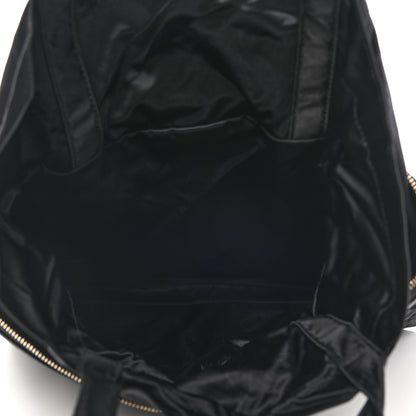 Chanel Nylon Grosgrain Large Lifestyle Pouch With Foldable Tote Black 7 of 11