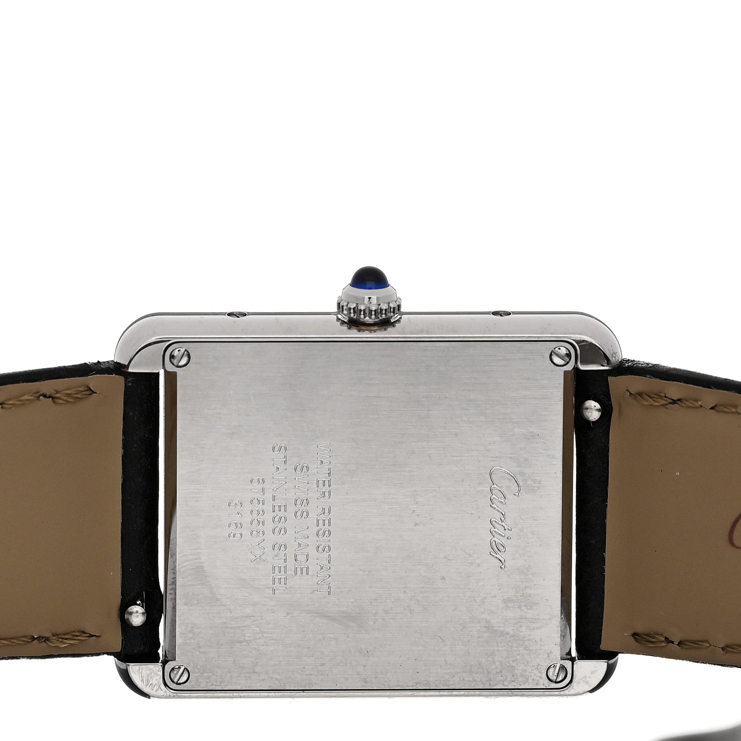 Cartier Stainless Steel Calfskin 27mm Tank Solo Quartz Watch 4 of 5