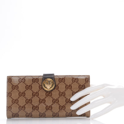 Gucci Crystal Monogram Hysteria Continental Wallet Brown 2 of 8