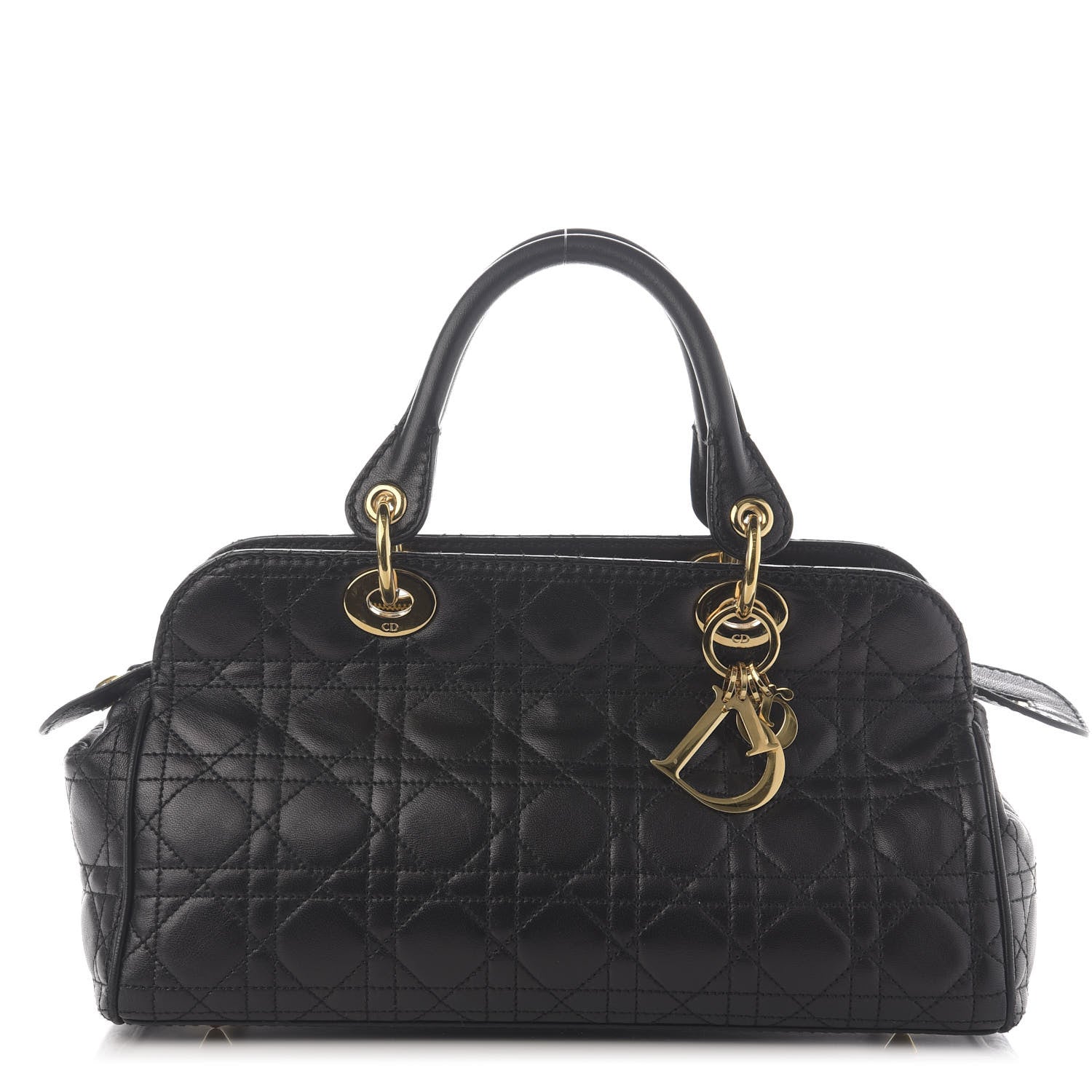 Christian Dior Lambskin Cannage Soft Lady Dior Satchel Black 1 of 12