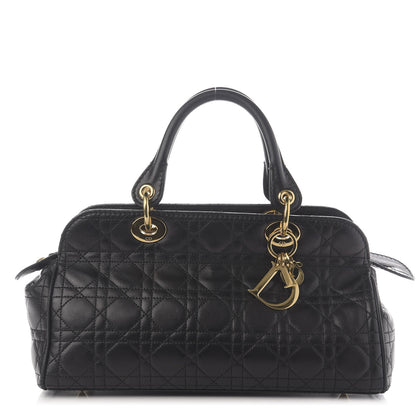 Christian Dior Lambskin Cannage Soft Lady Dior Satchel Black 1 of 12