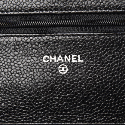 Chanel Caviar Quilted Wallet On Chain WOC Black 8 of 12