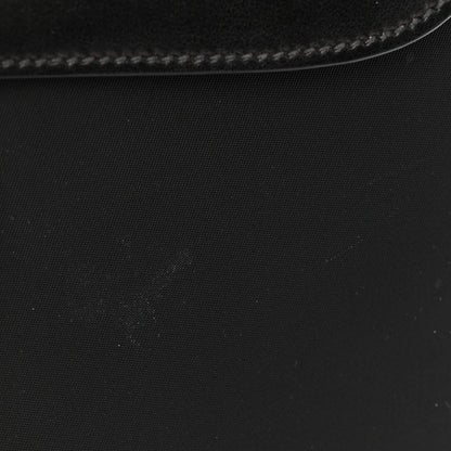 Prada Brushed Calfskin Nylon Small Margit Flap Bag Black 11 of 13