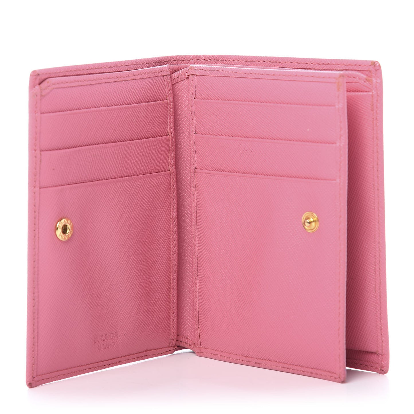 Saffiano Metal Bi-Fold Wallet Begonia